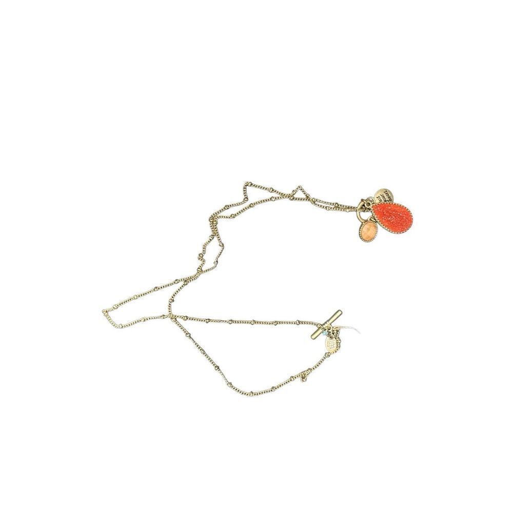 Nordstrom Gold & Coral Pendant Necklace